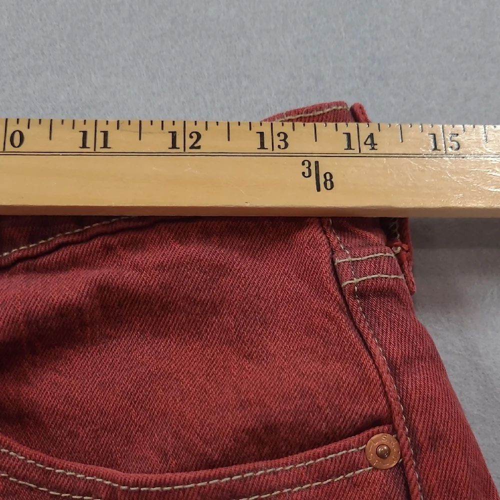Levi's Rust Red Denim Cutoff Shorts